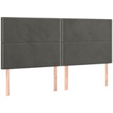 Maison Chic Posteljno vzglavje - Vzglavna omarica 4 kosa temno siv 90x5x78/88 cm žamet, (22078437) | Shoptok.si