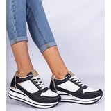 Gemre Black sneakers decorated with glitter and a metal insert Olaria | shoptok.hr