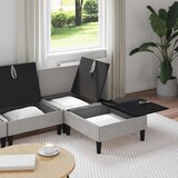  Set namještaja za dnevni boravak 4 pcs Svjetlosiva Tkanina | Eponuda.com
