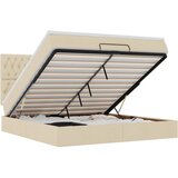 vidaXL Otomanski krevet s madracem i LED krem 180x200cm od tkanine | shoptok.hr