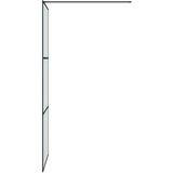 Pregrada za tuš crna 80 x 195 cm s mutnim staklom ESG | shoptok.hr