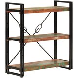  Regal za knjige s 3 razine 77x30x80cm obnovljeno drvo i željezo | shoptok.hr