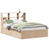 Maison Chic Posteljni okvir - Dvoposteljna postelja - Zakonska postelja brez vzmetnice 150x200 cm trdna borovina-J10959, (21768973) | Shoptok.si
