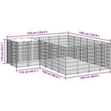  Kavez za pse srebrni 8,47 m² čelični | shoptok.hr