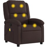 Maison Chic masažni naslanjač - Relax naslanjač temno rjavo blago, (22134484) | Shoptok.si