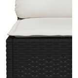  4-dijelni set vrtnih sofa od poliratana s jastucima crni | shoptok.hr