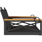vidaXL Klupa za ljuljanje crna 63 x 62 x 40 cm od poliratana | shoptok.hr