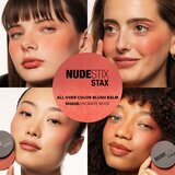 Nudestix Stax All Over Color Blush Balm večnamensko ličilo za oči, ustnice in obraz odtenek Picante Nude 2,5 g | Shoptok.si