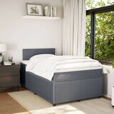 vidaXL Krevet box spring s madracem tamnosivi 120 x 190 cm baršun | shoptok.hr
