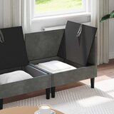  Set namještaja za dnevni boravak 4 pcs Tamnosiva Baršun | shoptok.hr