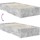 Konstrukcija postelje Betonsko siva 90 x 200 cm Konstruiran les, (5000102479) | Shoptok.si