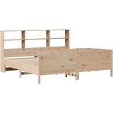  Krevet s regalom za knjige bez madraca 200 x 200 cm od borovine | shoptok.hr