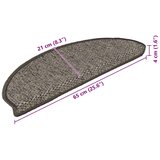  Samoljepljivi otirači za stepenice 15 kom 65x21x4 cm sivi/bež | shoptok.hr