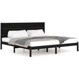 Furnova Posteljni okvir črn iz trdne borovine 200x200 cm, (21941491) | Shoptok.si