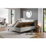 Meise Möbel Svetlo siva zakonska postelja s prostorom za shranjevanje z letvenim dnom 200x200 cm Paulo – | Shoptok.si