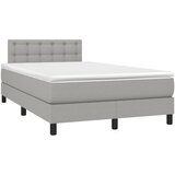  Krevet s oprugama i madracem svjetlosivi 120x190 cm od tkanine | shoptok.hr