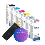 Epson Komplet bočica T673 (BK/C/M/Y/LC/LM), original + USB stick po SUPER cijeni | shoptok.hr