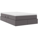 Krevet s madracem i skladištem Siva 120 x 190 cm Lažna koža | shoptok.hr