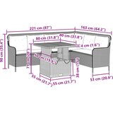  2-dijelna vrtna garnitura od poliratana s jastucima crna 80 x 80 x 40/71 cm | Shoptok.si