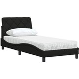  Krevet s madracem crni 80 x 200 cm od tkanine | shoptok.hr