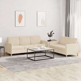  2-dijelni set sofa s jastucima krem od tkanine Cijene