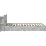  Okvir kreveta s pohranom s ladicama Betonska siva 100 x 200 cm | shoptok.hr