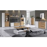 Mömax Vitrina Salinas, Hrast/bela | Shoptok.si