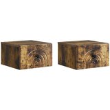  Noćni ormarić za montažu na zid s ladicama 2 pcs Dimljeni hrast | Eponuda.com