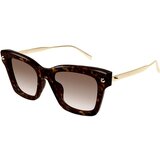 Alexander Mcqueen AM0483S 002 ONE SIZE (52) Havana/Rjava Cene
