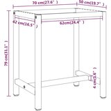  Okvir za radni stol mat crni i mat crveni 70x50x79 cm metalni | shoptok.hr