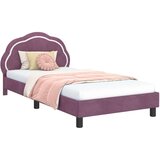  Otroški posteljni okvir z vznožjem Vijolična 80 x 200 cm Žamet, (5000104654) | Shoptok.si