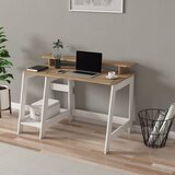 Hanah home radni sto country - white, oak whiteoak study desk cene
