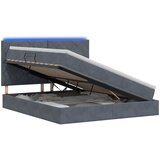  LED krevet za pohranu s madracem Tamnosiva 140 x 190 cm Baršun | shoptok.hr