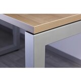 eurokraft pro anny - pisalna miza z ogrodjem iz štirikotne jeklene cevi, šxg 2000 x 1000 mm, svetlo siva | Shoptok.si