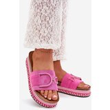 Boto Women's Platform Slippers With Decoration Fuchsia Daphira | Shoptok.si