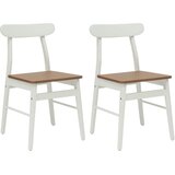  Stolac za blagovanje 2 pcs Bjela i prirodna 43 x 44,5 x 77 cm | shoptok.hr