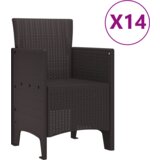 vidaXL 15-dijelni vrtni set smeđi poliratan | shoptok.hr