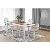 Xtra furniture Raztegljiva jedilna miza Windsor 160/240 cm - temni hrast/bela, (20476425)