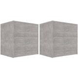 Furnova Nočne omarice 2 kosa betonsko sive 40x30x40 cm iverna plošča, (21927343) | Shoptok.si