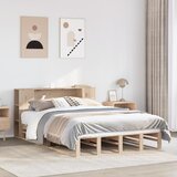 vidaXL Knjižna postelja brez vzmetnice 120x200 cm trden les Cene