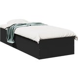 vidaXL Posteljni okvir črn 90x200 cm inženirski les | Shoptok.si