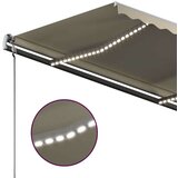  Tenda na ručno uvlačenje s LED svjetlima 300 x 250 cm krem | shoptok.hr