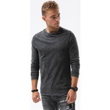 Ombre kavbojke slim moška majica dolgi rokavi (L131BLACK) pisana | Shoptok.si