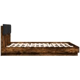  Okvir kreveta s uzglavljem LED boja dimljenog hrasta 180x200 cm | shoptok.hr