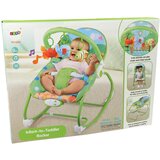 Lean_Toys Otroški Ležalnik z vibracijami za dojenčka Zelena Cradle Rocker | Shoptok.si