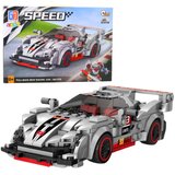 Kockice za slaganje trkaćeg automobila Speed - 363 elemenata - sivi | shoptok.hr