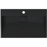  Umivaonik od lijevanih minerala i mramora 60x38x11 cm mat crni | shoptok.hr