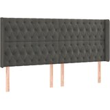 Maison Chic vzglavna omarica - nočna omarica - posteljna omarica z ušesi temno sivo 183x16x118/128 cm žamet, (21709028) Cene