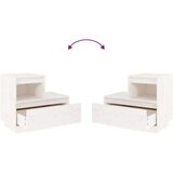  Noćni ormarići 2 kom bijeli 60x34x51 cm od masivne borovine | shoptok.hr