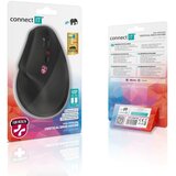 Connect IT CMO-2880-BK - Ergonomski bežični miš Verti TriMode 1000/1600/2400 DPI 2xAAA | Eponuda.com